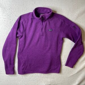 Patagonia Better Sweater Womens Medium Purple 1/4 Zip Fleece Pullover Jacket